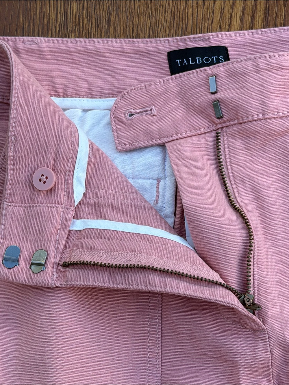 Talbots Petite Pink Ankle Pants Women 6P NWT Cotton Tencel Stretch Crop - Picture 5 of 13